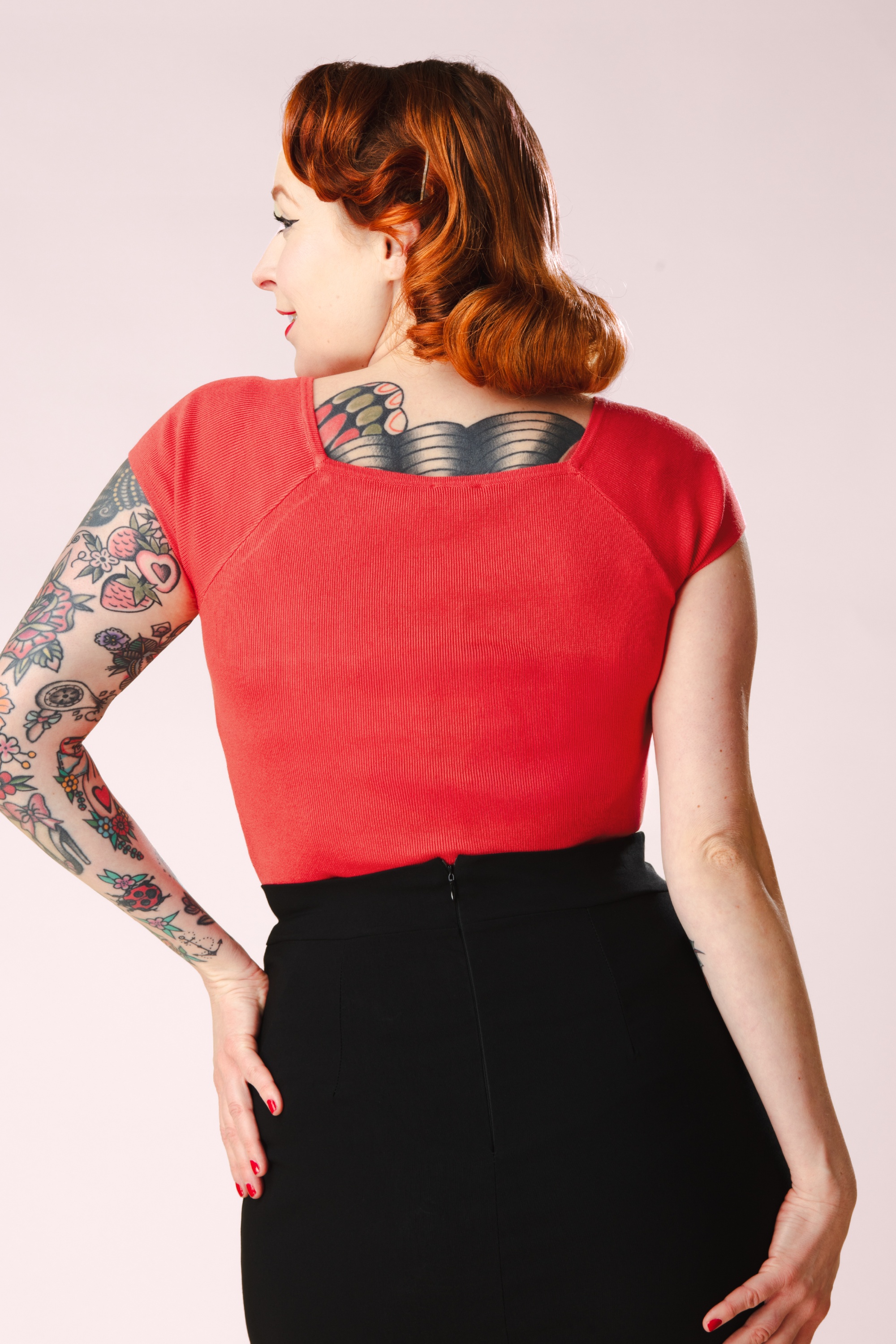 Zilch - Kaylie top in koraal bloesem  3