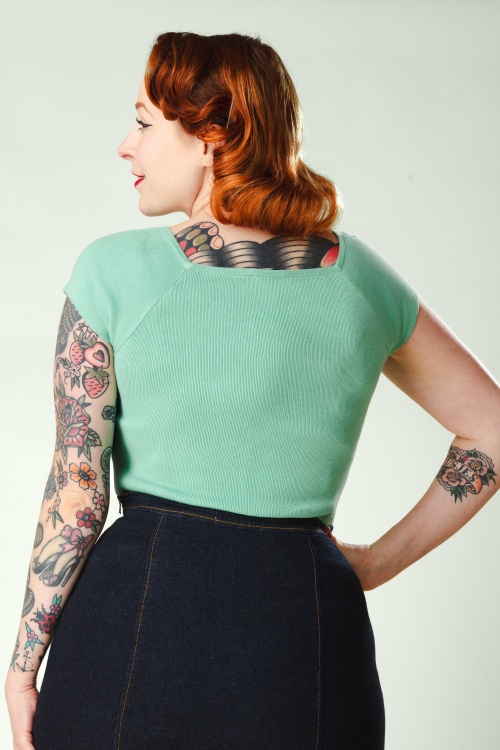 Zilch - Kaylie top in mintgroen 3