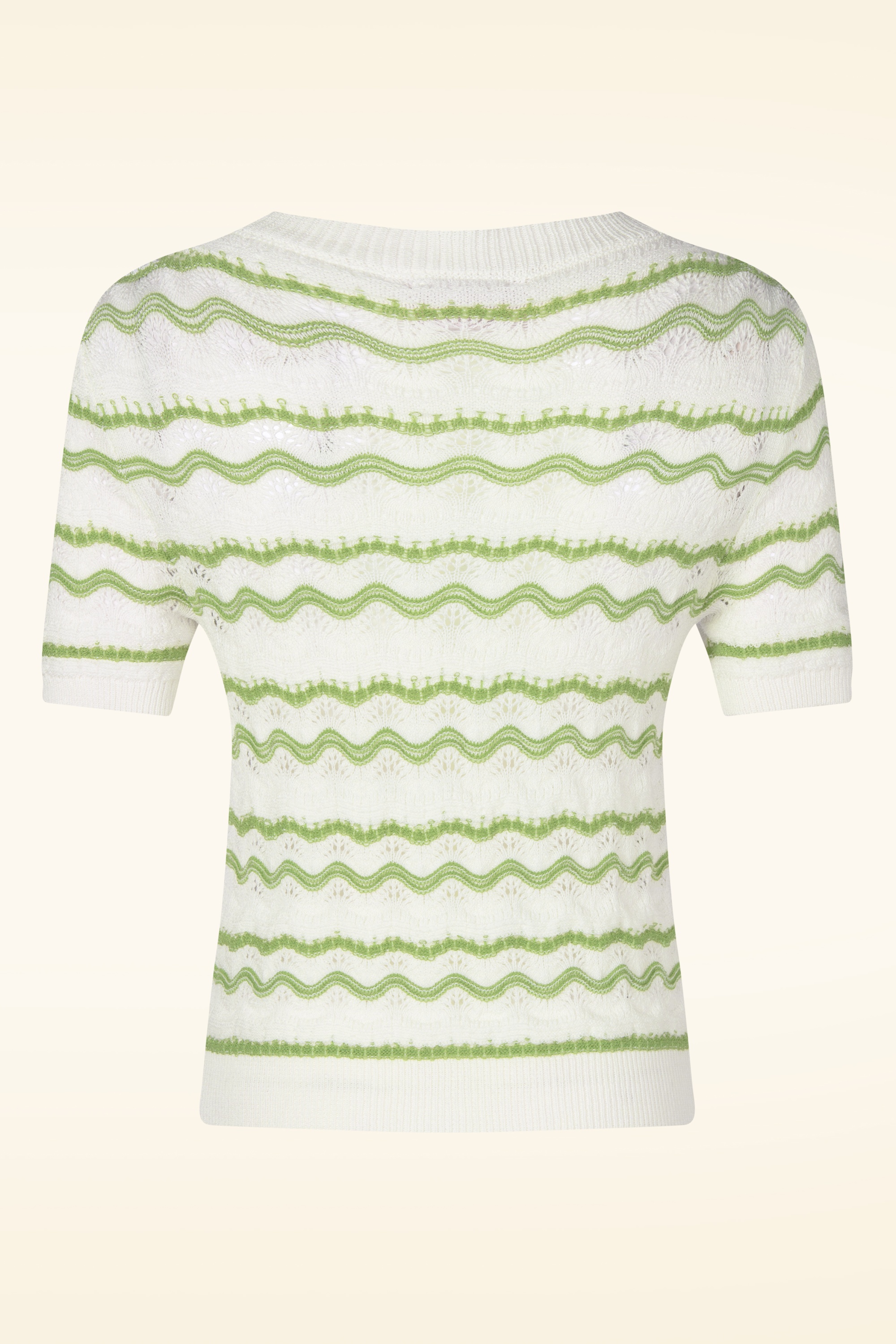 Topvintage Boutique Collection - Topvintage exclusive ~ Daisy vest in wit en groen 5