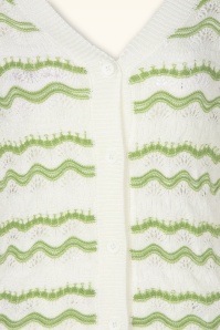 Topvintage Boutique Collection - Topvintage exclusive ~ Daisy vest in wit en groen 3