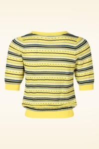 Topvintage Boutique Collection - Topvintage exclusive ~ Pearl top in geel  6