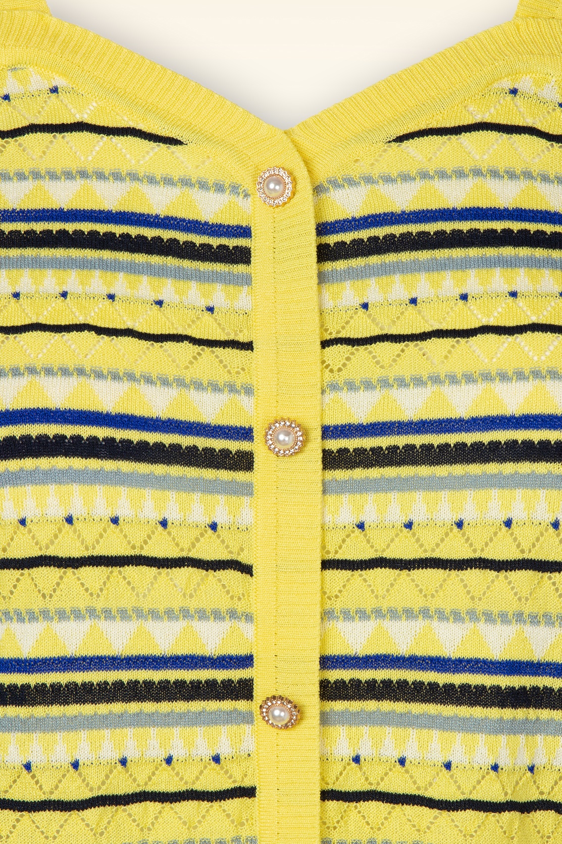 Topvintage Boutique Collection - Topvintage exclusive ~ Pearl top in geel  3