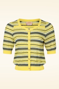 Topvintage Boutique Collection - Topvintage exclusive ~ Pearl top in geel  2