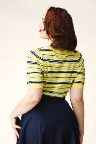 Topvintage Boutique Collection - Topvintage exclusive ~ Pearl top in geel  5