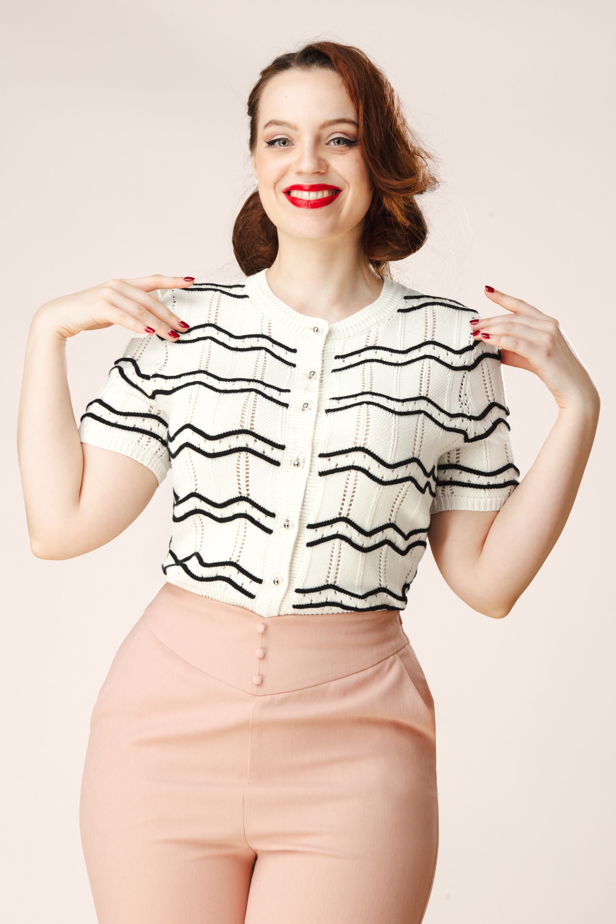 Topvintage Boutique Collection - Topvintage exclusive ~ Carry vest in wit en zwart 4