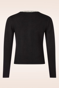 Topvintage Boutique Collection - Topvintage exclusive ~ Gaby pearl vest in zwart 5