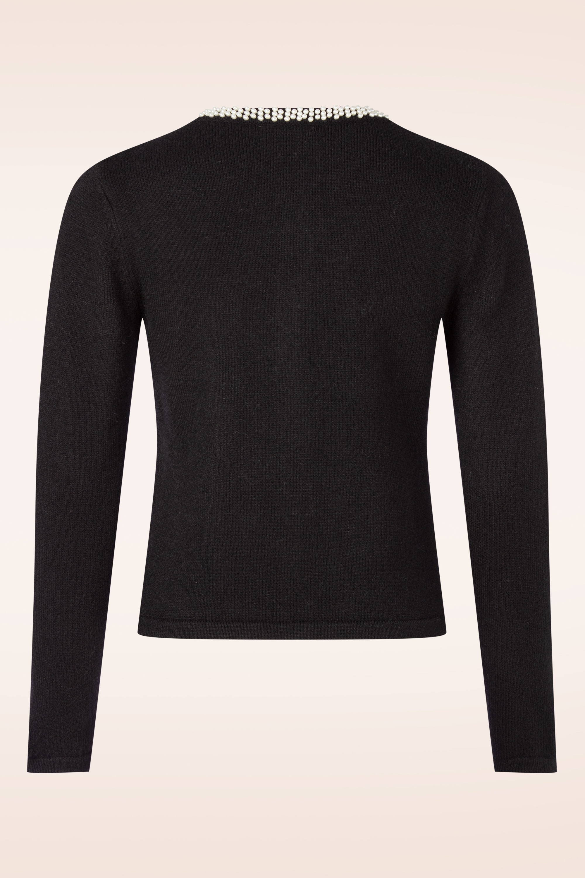 Topvintage Boutique Collection - Topvintage exclusive ~ Gaby pearl vest in zwart 5