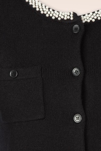 Topvintage Boutique Collection - Topvintage exclusive ~ Gaby pearl vest in zwart 3