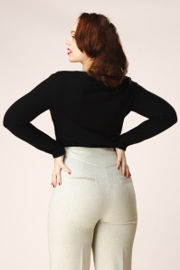 Topvintage Boutique Collection - Topvintage exclusive ~ Gaby pearl vest in zwart 6