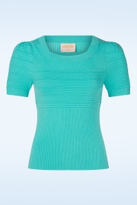 Topvintage Boutique Collection - Topvintage exclusive ~ Janett top in aqua 2