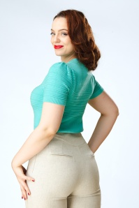 Topvintage Boutique Collection - Topvintage exclusive ~ Janett top in aqua 4