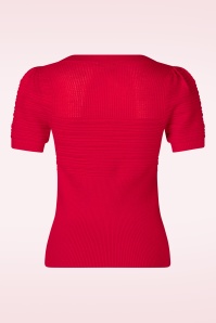 Topvintage Boutique Collection - Topvintage exclusive ~ Janett top in rood 5