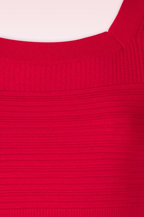 Topvintage Boutique Collection - Topvintage exclusive ~ Janett top in rood 4