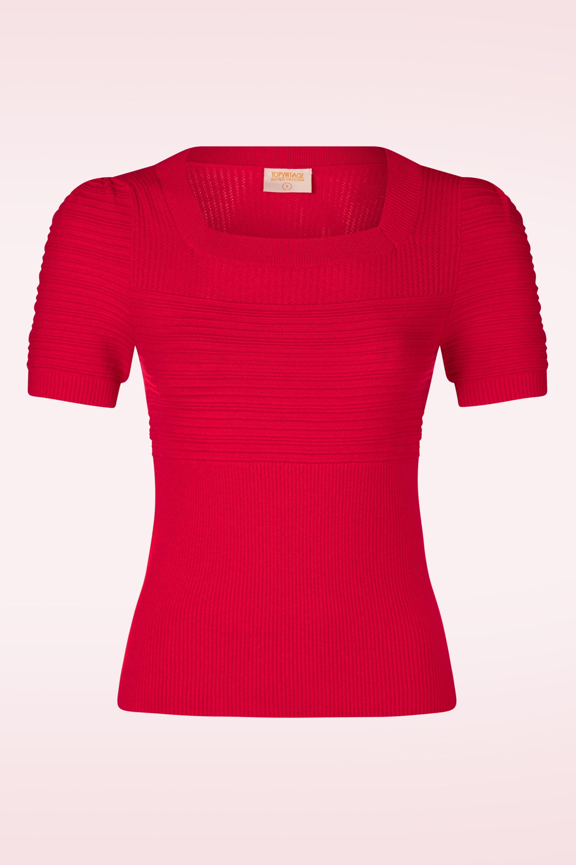 Topvintage Boutique Collection - Topvintage exclusive ~ Janett top in rood 2