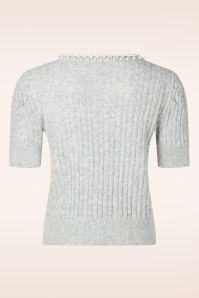 Topvintage Boutique Collection - Topvintage exclusive ~ Eliza Pearl top in grijs 5