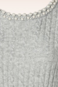 Topvintage Boutique Collection - Topvintage exclusive ~ Eliza Pearl top in grijs 3