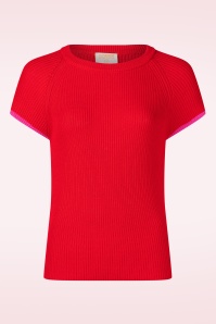 Topvintage Boutique Collection - Topvintage exclusive ~ Maddy top in rood 2