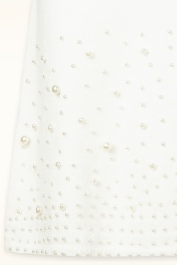 Topvintage Boutique Collection - Topvintage exclusive ~ Priscialla Pearl gebreide a-lijn rok in wit 3