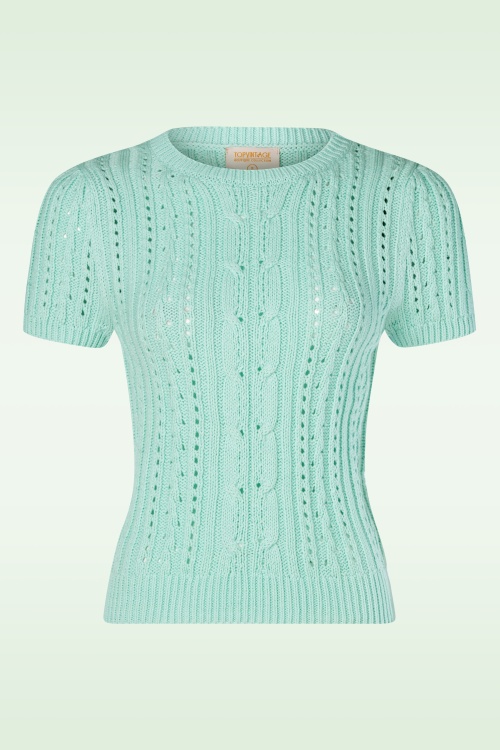 Topvintage Boutique Collection - Topvintage exclusive ~ Lianne top in mint