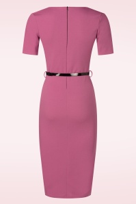 Vintage Chic for Topvintage - Topvintage exclusive ~ Rose pencil jurk in dieproze  5