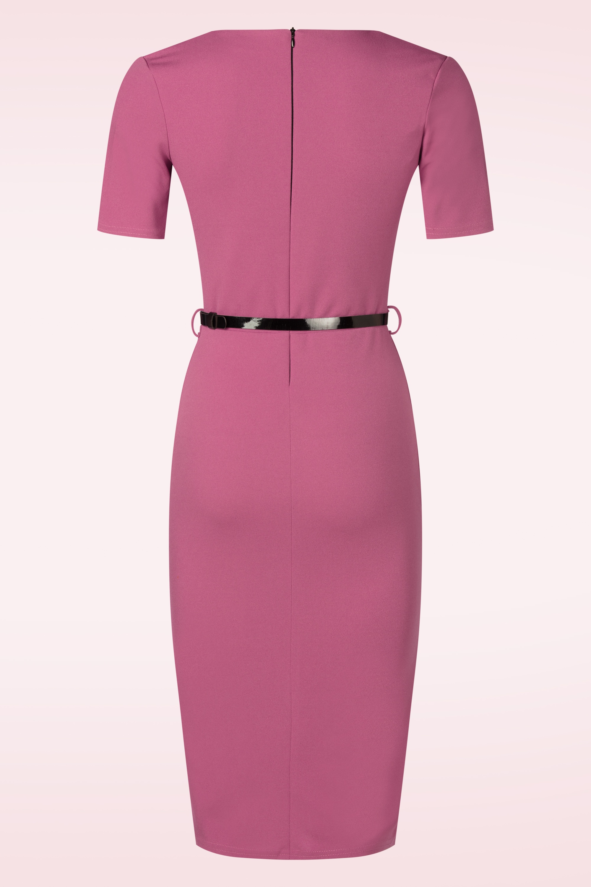 Vintage Chic for Topvintage - Topvintage exclusive ~ Rose pencil jurk in dieproze  5