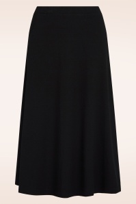 King Louie - Juno Milano Crepe midi rok in zwart 2