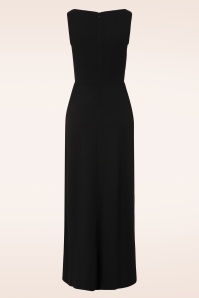 Vintage Chic for Topvintage - Topvintage exclusive ~ Teresa maxi jurk in zwart 3