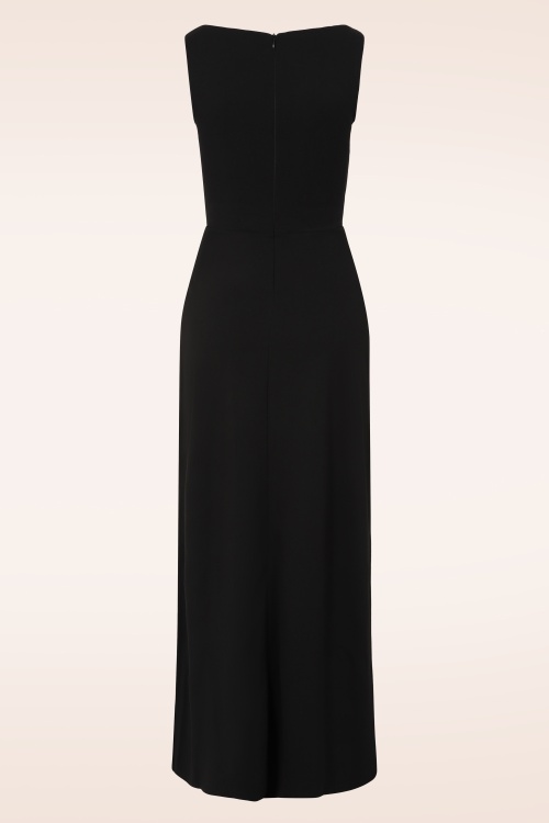 Vintage Chic for Topvintage - Topvintage exclusive ~ Teresa maxi jurk in zwart 3
