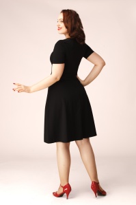Vintage Chic for Topvintage - Topvintage exclusive ~ Clara swing jurk in zwart 2