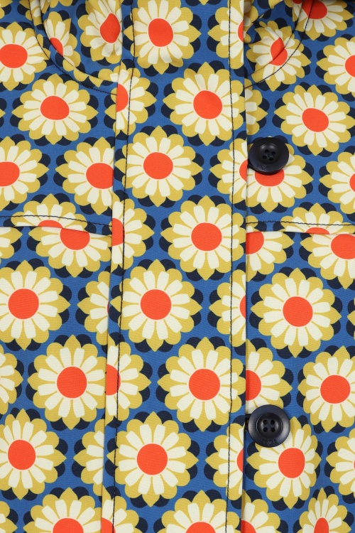 Blutsgeschwister - Wild Weather Soft Shell jack in drive me daisy blauw 2