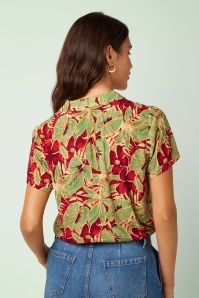 King Louie - Bella Rico blouse in vuurrood 5