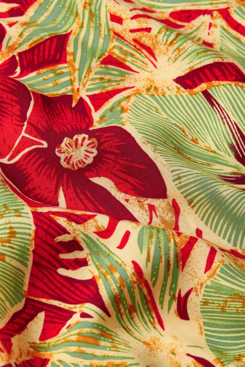 King Louie - Bella Rico blouse in vuurrood 3