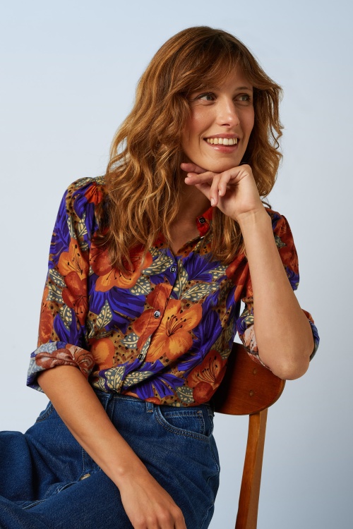 King Louie - Karen Maui blouse in summer vijg