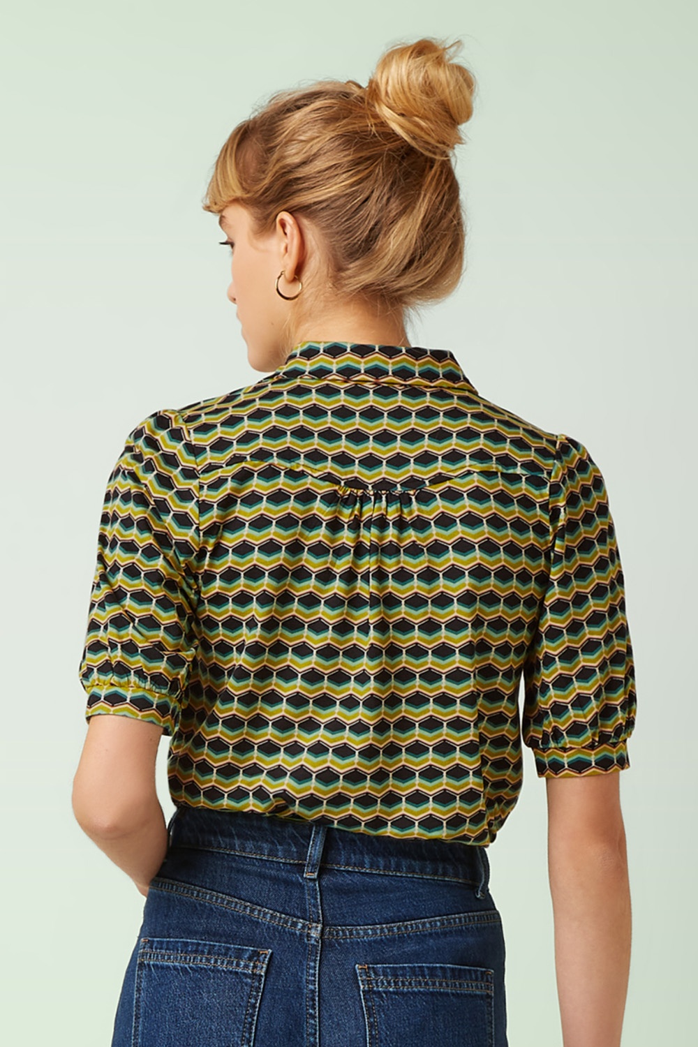 King Louie - Carina Drift blouse in Ponderosa groen 4