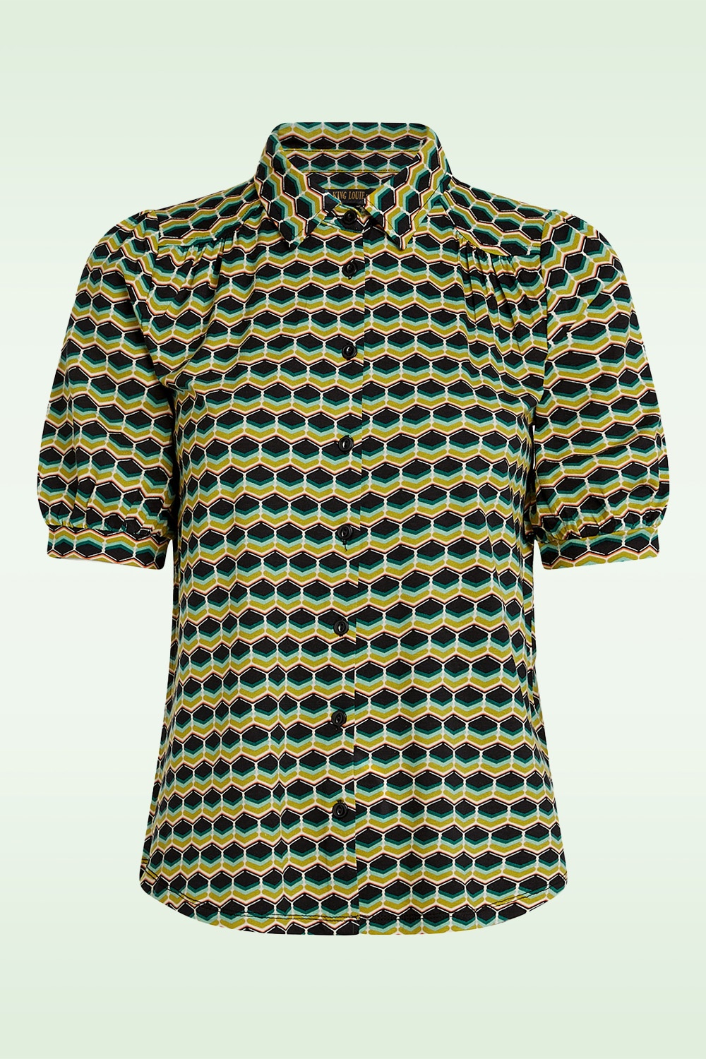 King Louie - Carina Drift blouse in Ponderosa groen 2