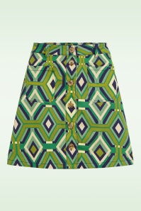 King Louie - Garbo Cadiz mini rok in beacon blauw 2