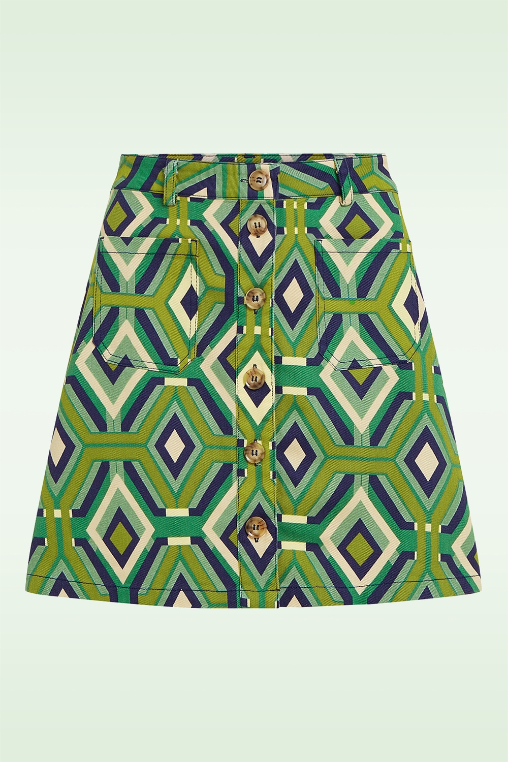King Louie - Garbo Cadiz mini rok in beacon blauw 2