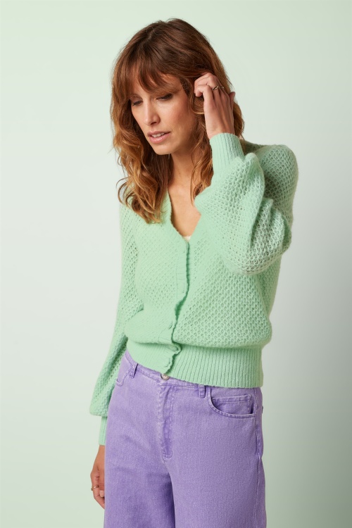 King Louie - Cardi V Farfalle in cameo groen 5