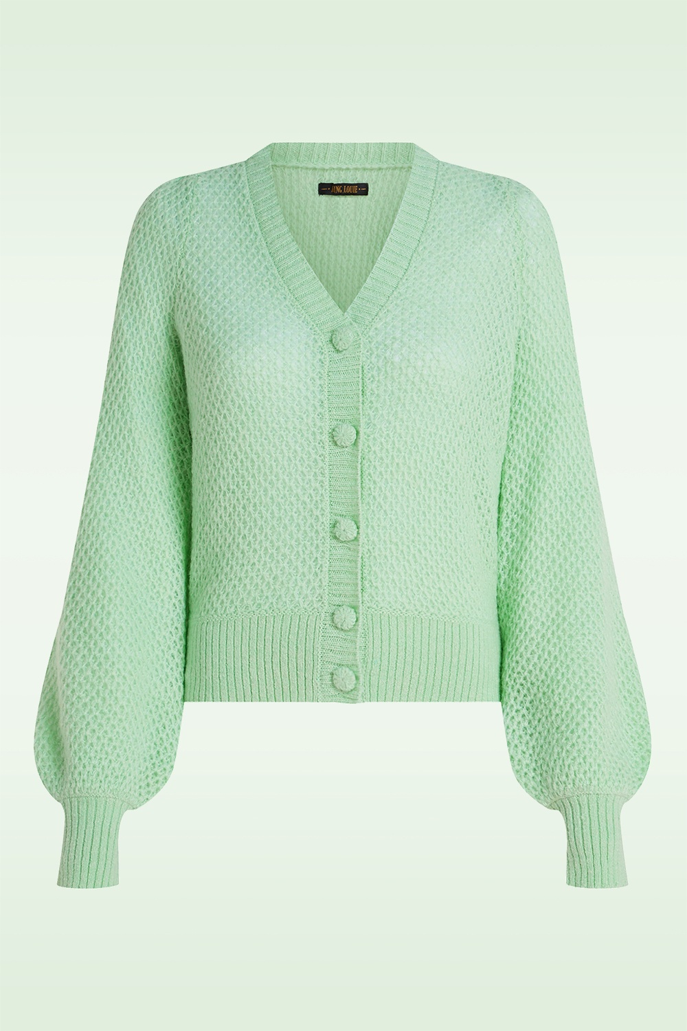 King Louie - Cardi V Farfalle in cameo groen 2