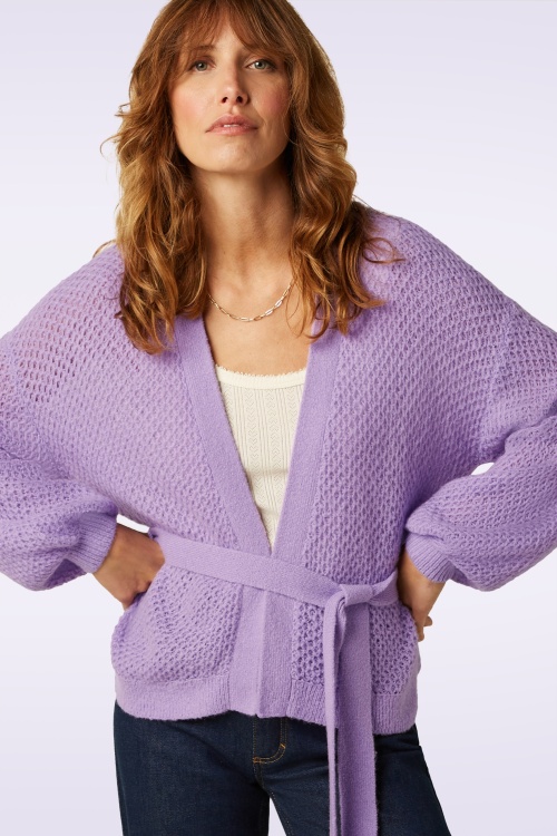 King Louie - Cardi Farfalle Loose in sheer lila 4