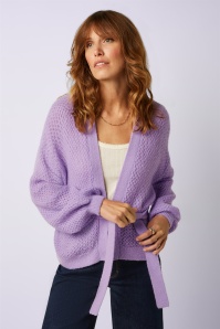 King Louie - Cardi Farfalle Loose in sheer lila