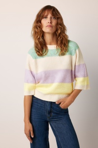 King Louie - Niko Chunky top in crème 