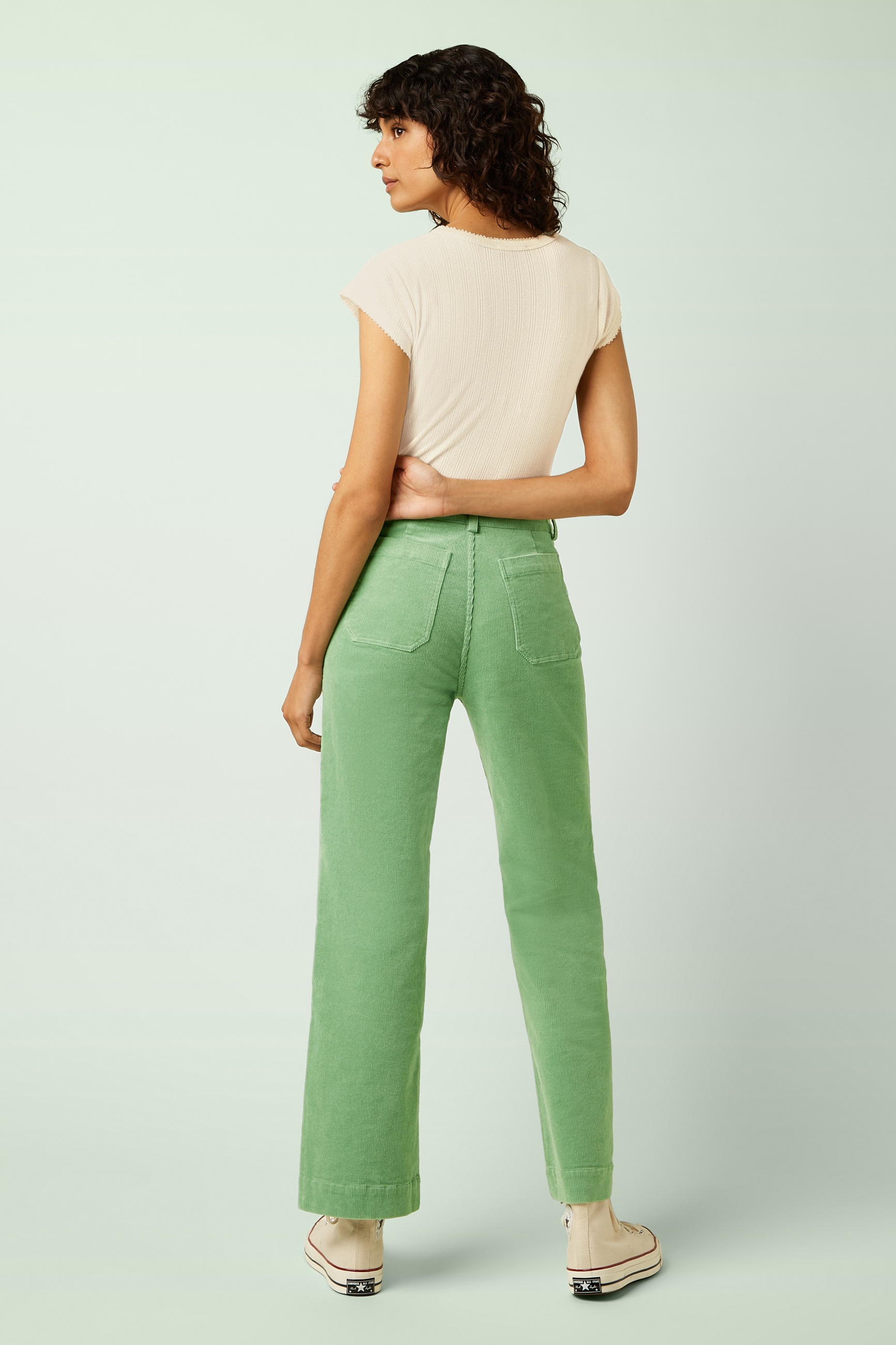King Louie - Bob corduroy broek in Sprucestone mint 3