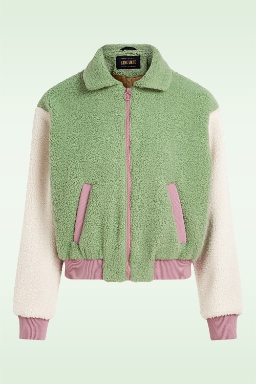 King Louie - Fay Teddy jacket in shade groen 2