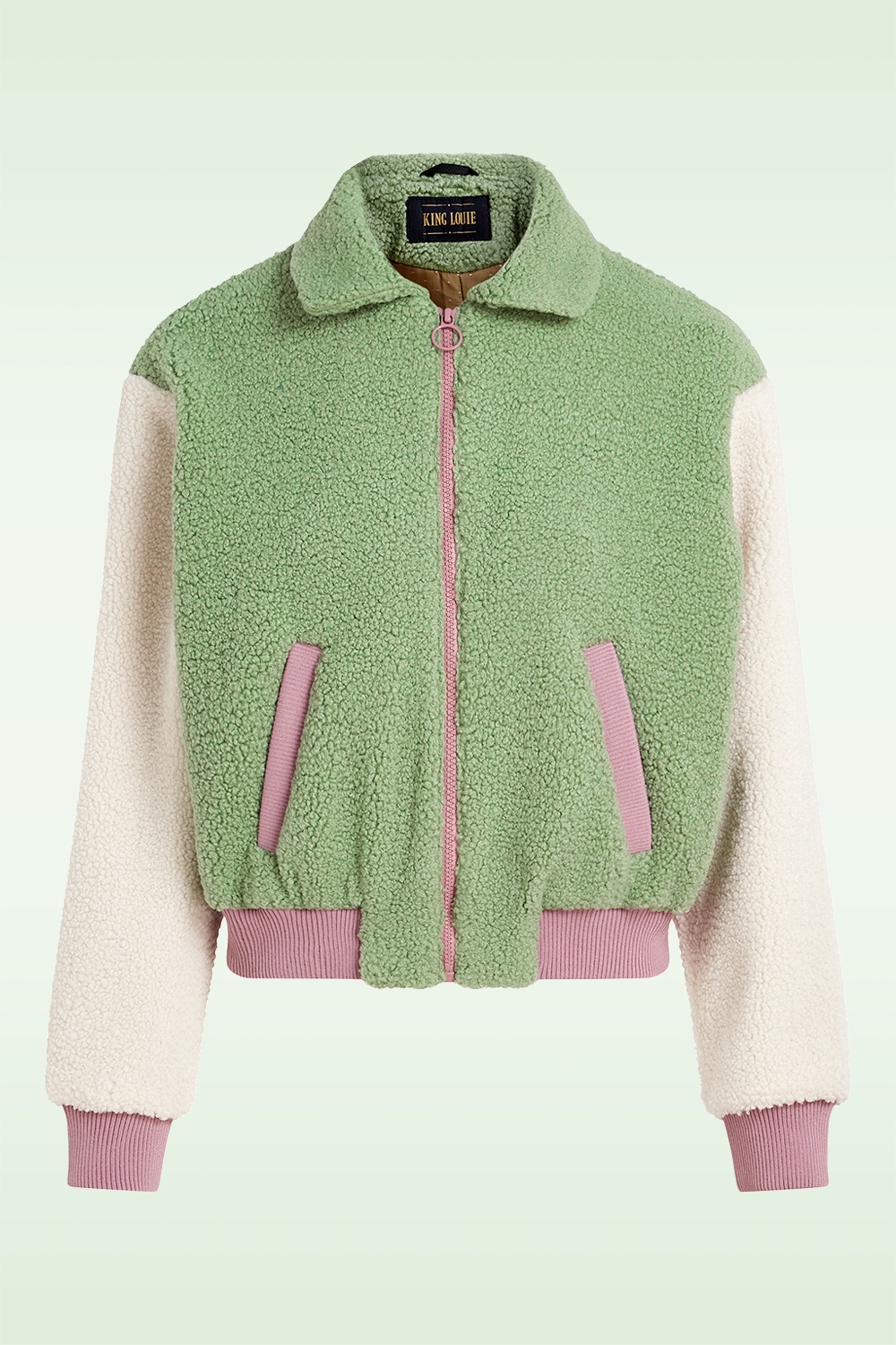 King Louie - Fay Teddy jacket in shade groen 2