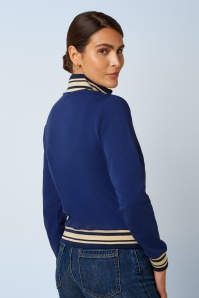 King Louie - Colorblock Daytona Sweat coljack in beacon blauw 3