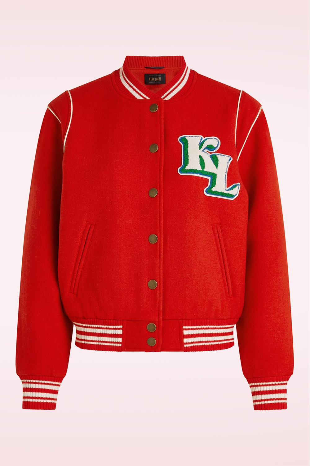 King Louie - Varsity Arizona jacket in vuurrood  2