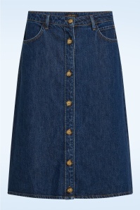 King Louie - Marie Playa denim rok in blauwe tint  2