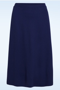 King Louie - Juno Milano Crepe midi rok in beacon blauw 2