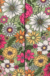 Vintage Chic for Topvintage - Topvintage exclusive ~ Esmeralda Flower swing jurk in groen 4